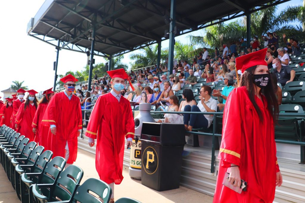 Cardinal Mooney graduation outdoors Diocese of Venice