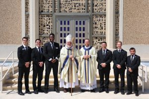Bishop Biosca Visits Florida Seminaries, Meets Future Priests